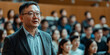 © VALUEINVESTOR - A middle-aged male professor is standing in front of the class, generative AI