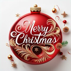 Wall Mural - merry christmas typography design