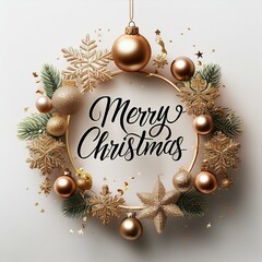 Wall Mural - merry christmas typography design