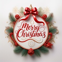 Wall Mural - merry christmas typography design