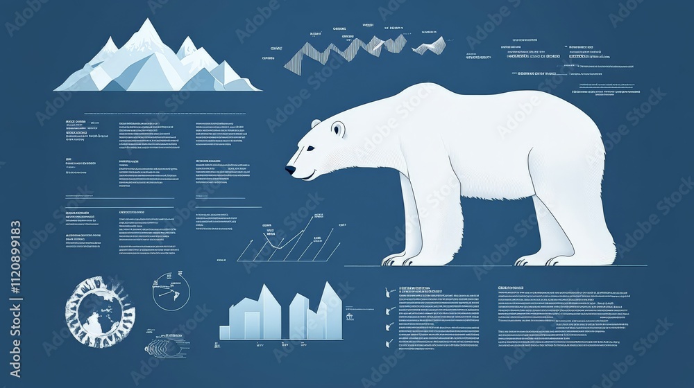 Climate Change Effects on Polar Bears Infographic Stock Photo | Adobe Stock