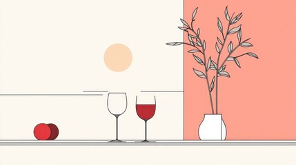 Poster - Fine line art illustrations transform mundane items into sleek, abstract forms with creative minimalism.