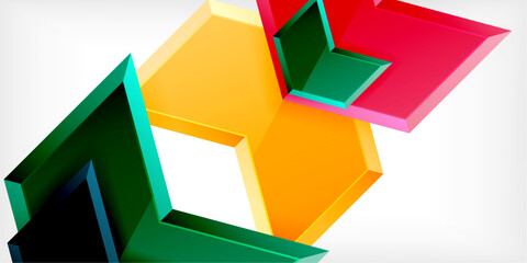 Aufkleber - Vector 3d arrow techno design template