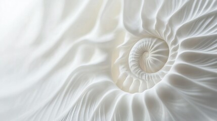 Poster - A close-up of a spiral shell, showcasing intricate patterns and textures.