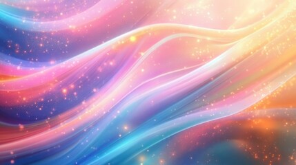 Aufkleber - Abstract Background with Vibrant Flowing Colors and Soft Pastel Lights in Dreamlike Atmosphere