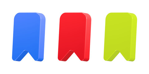 Poster - Bookmark icon 3d favorite symbol