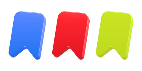 Poster - Bookmark icon 3d favorite symbol
