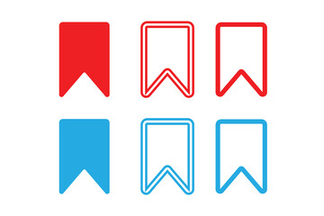 Poster - Bookmark outline vector icon set. Instagram Save Icon Isolated On White Background. Bookmark Symbol.