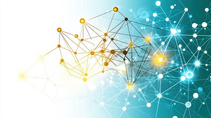 Poster - Abstract digital network illustration representing connectivity and data flow.