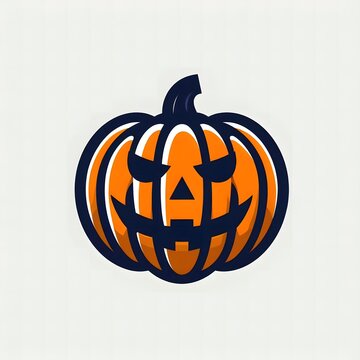 AI Generate of Logo Abstract Shape Pumpkin Halloween