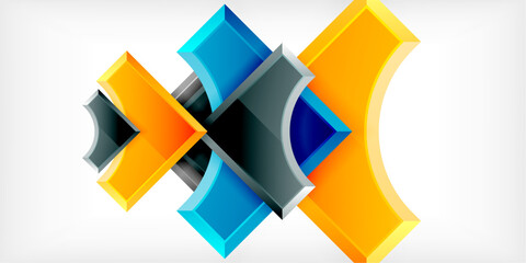 Aufkleber - Geometric design abstract background - circles and triangles