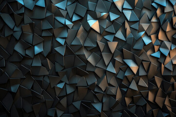 Poster - A captivating display of overlapping, angular shapes creates a dynamic, modern texture. The interplay of light and shadow enhances the visual depth and complexity of this abstract design.