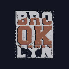 Brooklyn stylish t-shirt and apparel abstract design. Vector print, typography, poster