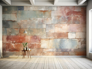 Wall Mural - Superb Brick wall background rustic colors grunge texture or pattern for design backdrop