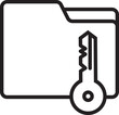 © TIKSTERART - key security folder privacy file icon office vector signs icon