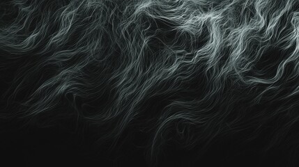 Poster - Ethereal Black Background with Surreal Wisps and Textures Creating a Dreamlike Atmosphere