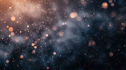 Poster - Ethereal Dark Background with Glowing Gradients and Bokeh Effect for Backgrounds and Textures