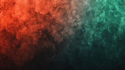 Poster - Ethereal Dark Background with Glowing Gradients of Red and Green for Creative Projects