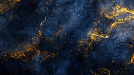 Poster - Ethereal Dark Background with Glowing Golden Gradients in Abstract Artistic Design