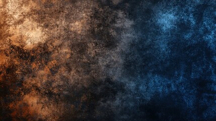 Poster - Ethereal Dark Background with Glowing Gradients of Blue and Orange for Artistic Uses