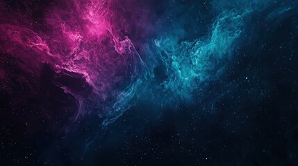 Poster - Ethereal Dark Background with Glowing Gradients in Shades of Pink and Blue for Creative Use