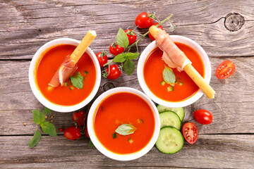 Wall Mural - tomato soup, gazpacho or salmorejo