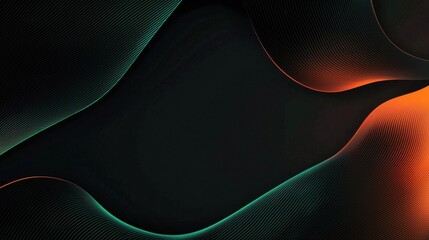 Poster - Ethereal Dark Background with Glowing Gradients in Vibrant Hues for Abstract Designs