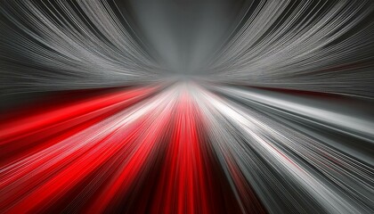Poster - Gray and red speed abstract technology background. Generated image