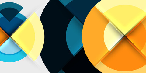 Leinwandbilder - Techno circles and semi circles. Vector Illustration For Wallpaper, Banner, Background, Card, Book Illustration, landing page