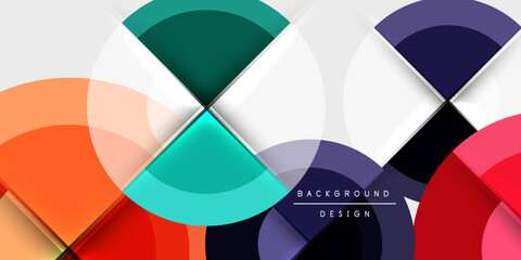 Leinwandbilder - Techno circles and semi circles. Vector Illustration For Wallpaper, Banner, Background, Card, Book Illustration, landing page