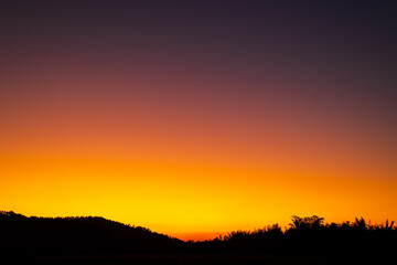 Wall Mural - panoramic beautiful sunset sky, dark storm clouds before thunderstorm, cloud in twilight, nature bac