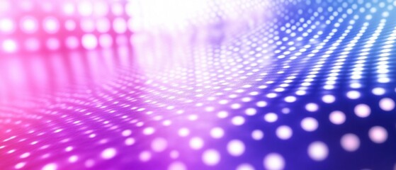 Wall Mural - abstract purple and blue light dots background, glowing wave pattern