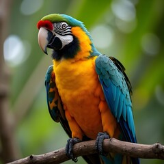 blue and yellow macaw ara, cute parrot, animal rescue
