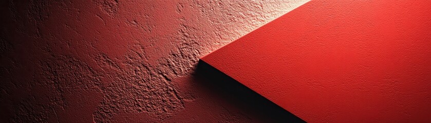 Fototapete - Abstract Red Textured Background With Geometric Design
