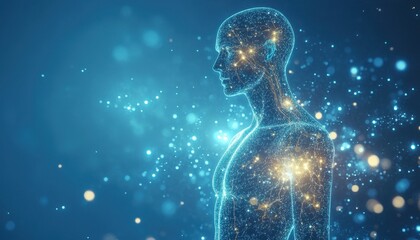 Poster - Digital Human Body Network Illustrative Art