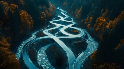 a symbolic photo of multiple income streams, represented by diverging pathways leading to wealth.