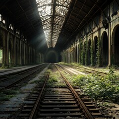 Poster - Abandoned train station
