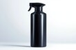 © Amin arts - Dynamic angled render of a sleek black spray can with mist nozzle on a white backdrop.