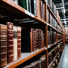 Poster - Library filled with vintage books