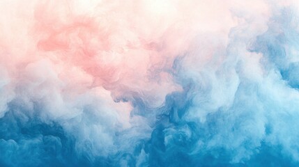 Poster - Abstract fluid texture with a pink-to-blue gradient, soft waves perfect for modern design backgrounds