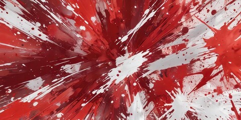 Wall Mural - colorful abstract background with red and white splatters, red, white, background