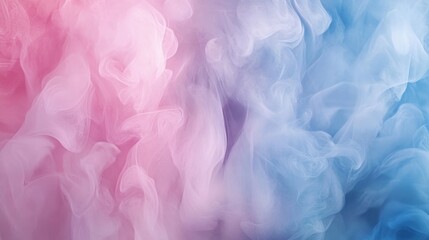 Poster - Gradient texture with fluid pink and blue tones, soft wavy transitions perfect for psychedelic design