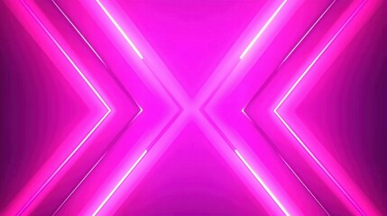 Fototapete - Vibrant Pink Neon Lights with Diagonal Patterns in Abstract Design