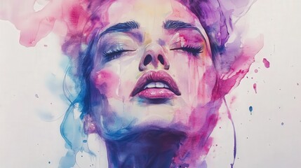 Poster - The watercolor stains on the board speak to the artist emotional connection to their work. Each streak of color represents a moment of inspiration,