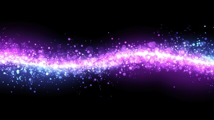 Poster - Vibrant Abstract Sparkling Light Effect on Black Background