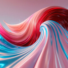Poster - Dynamic Wave of Vibrant Colors Showcases Movement and Fluidity in Abstract Art Composition