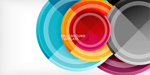 Fototapete - Geometric design abstract background - circles