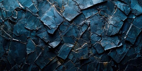 Poster - Blue background with a lot of small squares