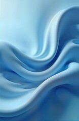 Aufkleber - Abstract dynamic light blue flowing fabric design. Smooth liquid motion. Modern tech background. Elegant, soft style. Evokes feeling of energy, fluidity. Suitable for tech products digital art. Ideal
