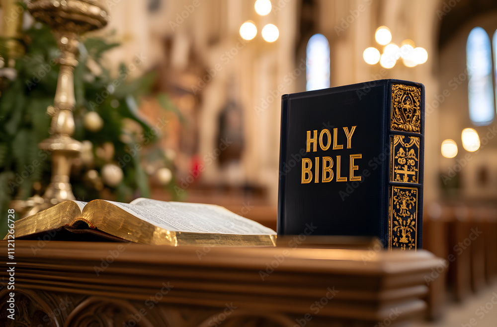 Holy Bible - Sacred Christian Scripture Symbolising Faith, Guidance ...